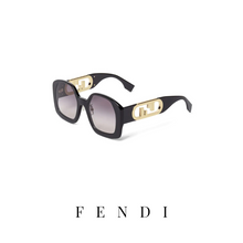 Fendi - Square - 'O´Lock' - Black/Gold