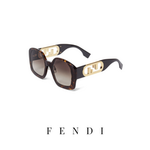 Fendi - Square - 'O´Lock' - Dark Havana/Gold