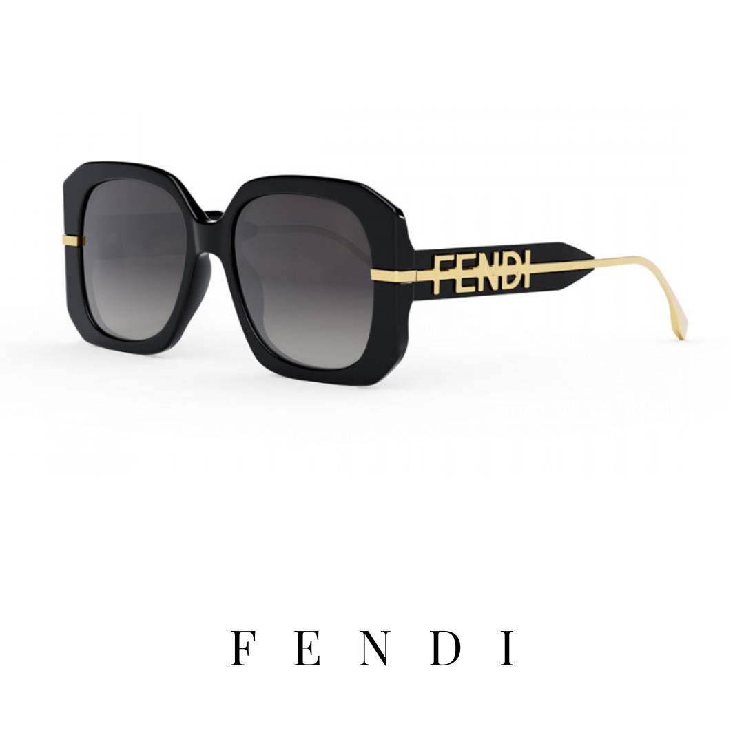 Fendi - Oversized - Irregular - Black/Gold