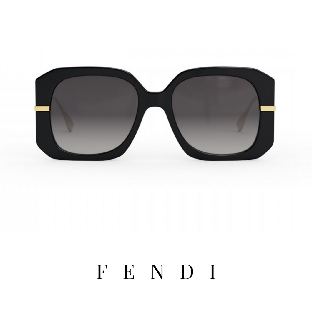 Fendi - Oversized - Irregular - Black/Gold