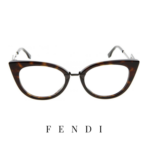 Fendi Eyewear - Cat-Eye - Havana/Gunmetal