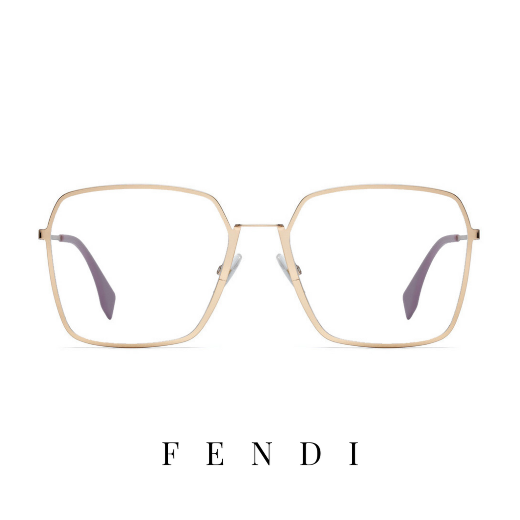 Fendi Eyewear - Square - Gold