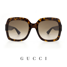 Gucci - Oversized - Square - Tortoiseshell/Blue Glitter