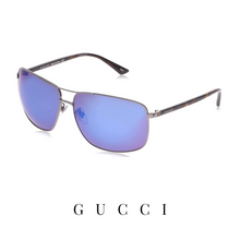 Gucci - Rectangle - Gunmetal/Havana