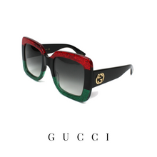 Gucci - Oversized - Square - Red&Green Glitter