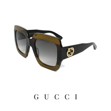 Gucci - Oversized - Square - Transparent Green&Brown