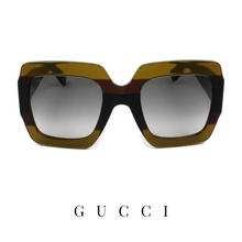 Gucci - Oversized - Square - Transparent Green&Brown