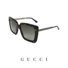 Gucci - Oversized - Square - Havana/Silver
