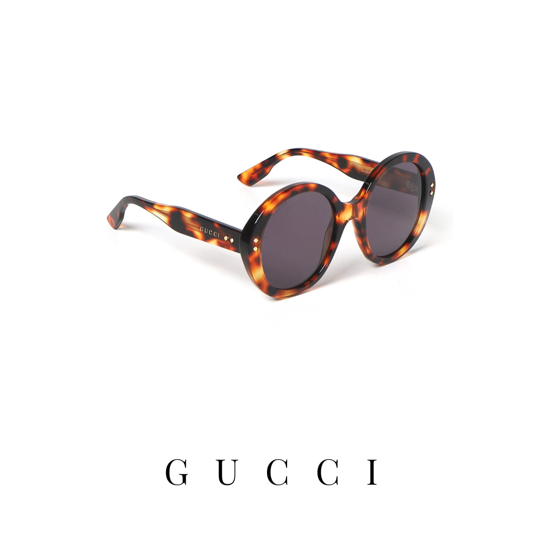 Gucci - Oversized - Round - Havana&Grey