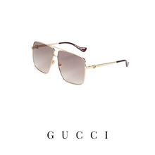 Gucci - Oversized - Square - Gold&Brown Gradient