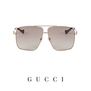 Gucci - Oversized - Square - Gold&Brown Gradient