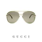 Gucci - Oversized - Pilot - Green Gradient&Brown