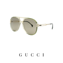 Gucci - Oversized - Pilot - Green Gradient&Brown
