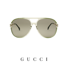 Gucci - Oversized - Pilot - Green Gradient&Brown