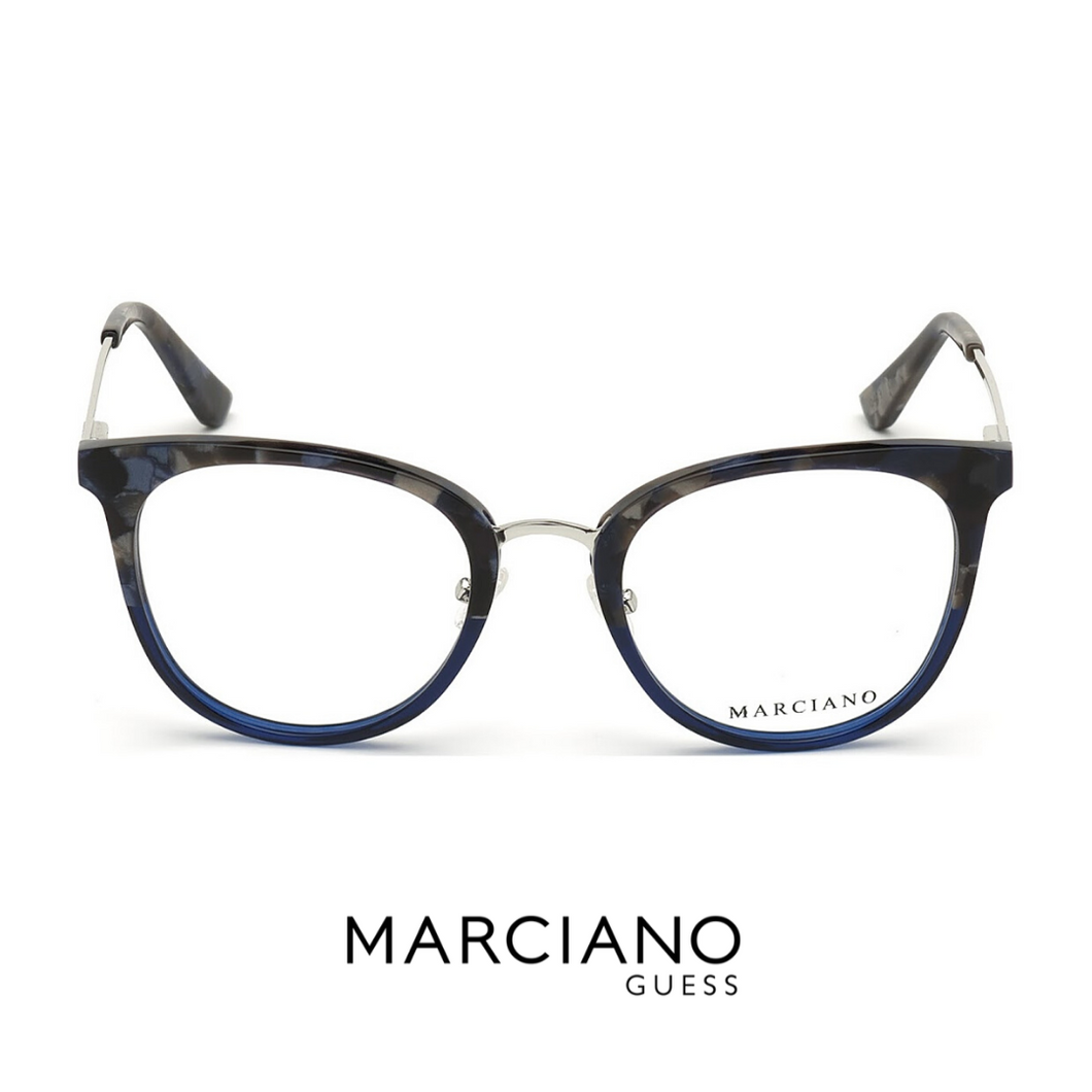 Guess by Marciano Eyewear - Round - Blue Havana/Silver