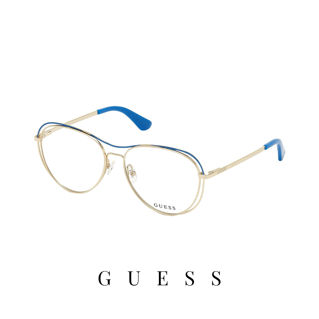 Guess Eyewear - Pilot - Gold/Blue