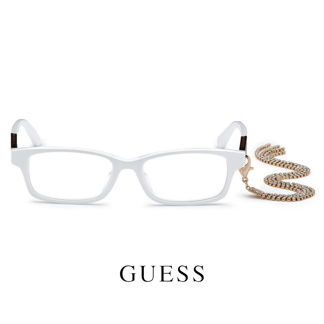 Guess Eyewear - Rectangle - White/Gold
