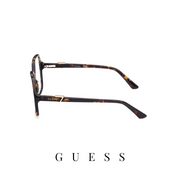 Guess Eyewear - Oversized - Hexagonal - Dark Havana