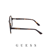 Guess Eyewear - Oversized - Hexagonal - Dark Havana