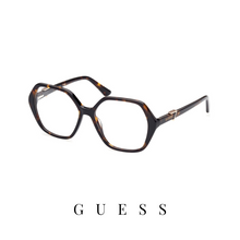 Guess Eyewear - Oversized - Hexagonal - Dark Havana