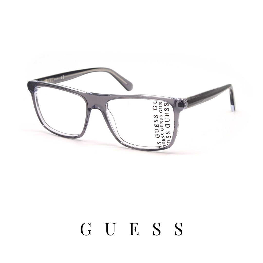 Guess Eyewear - Rectangle - Transparent Grey