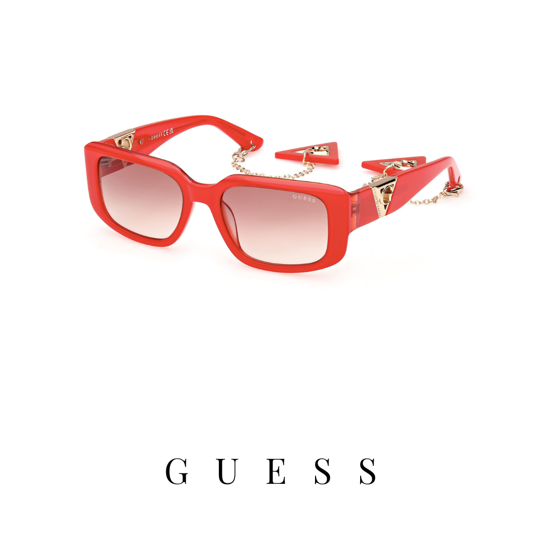 Guess - Rectangle - Red/Gold