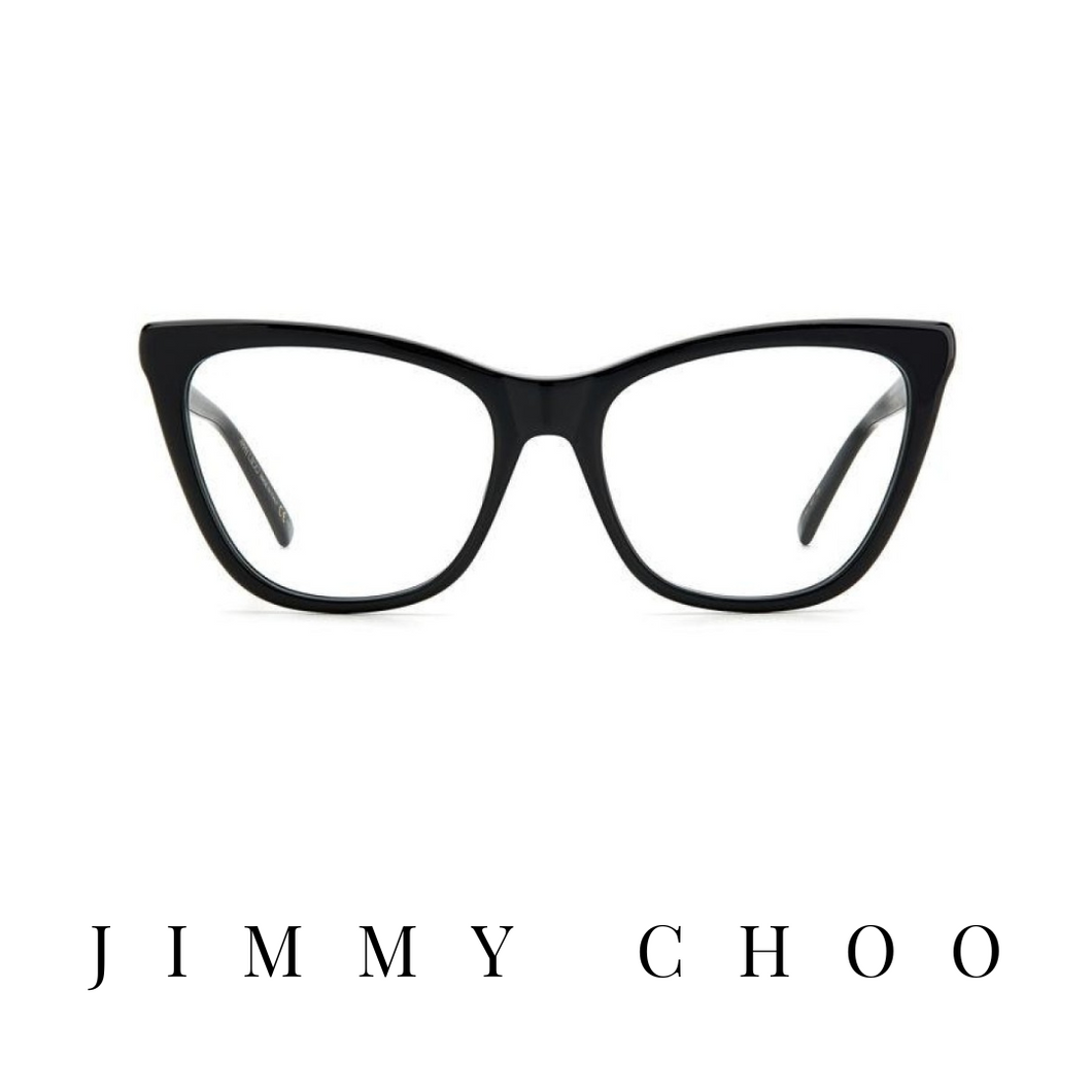 Jimmy Choo Eyewear - Cat-Eye - Black/Transparent Grey