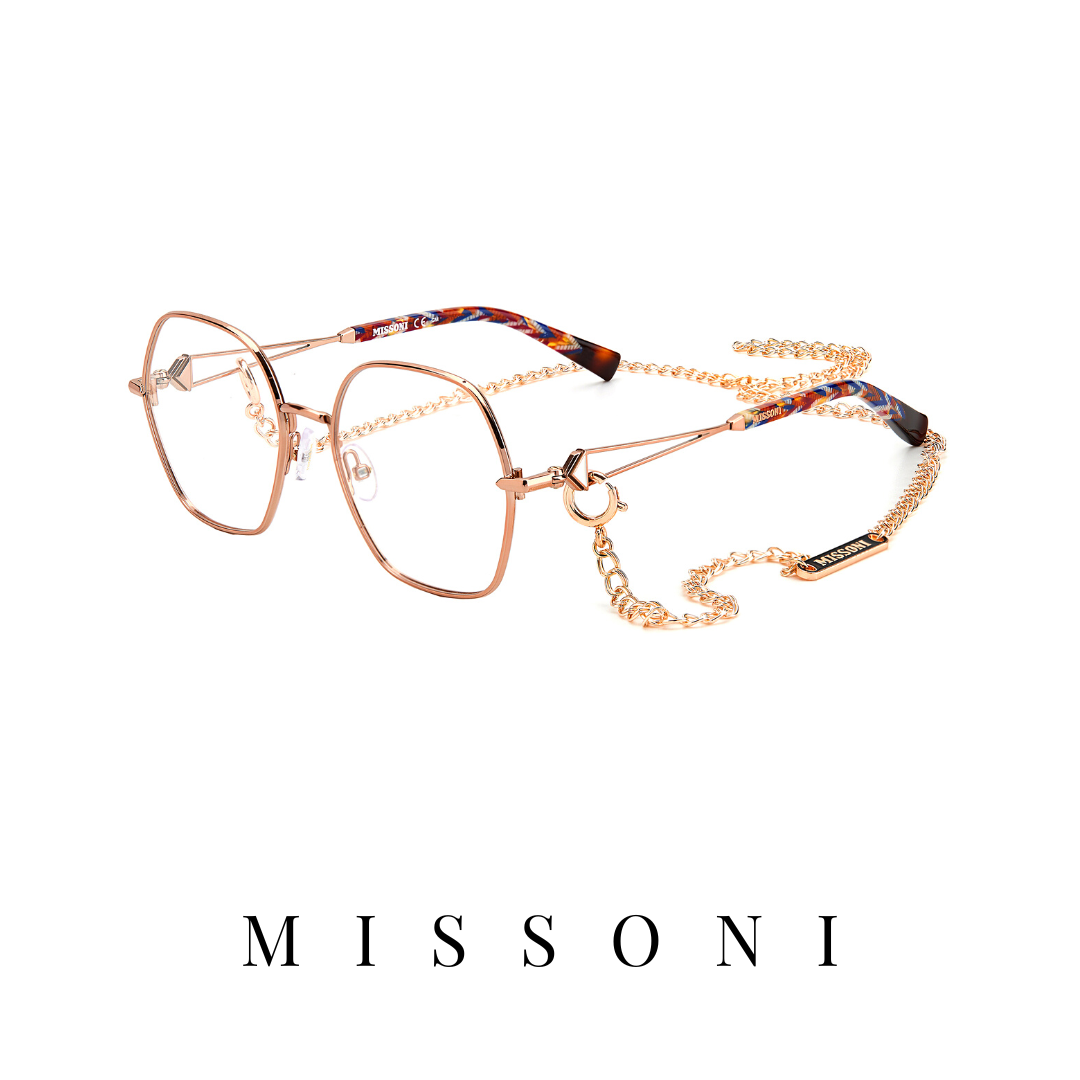 Missoni Eyewear - Square - Rose-Gold/Multicolor
