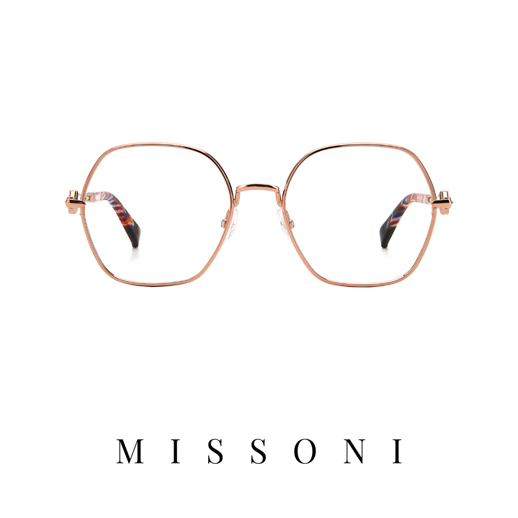 Missoni Eyewear - Square - Rose-Gold/Multicolor