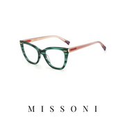 Missoni Eyewear - Cat-Eye - Transparent Striped Green/Nude