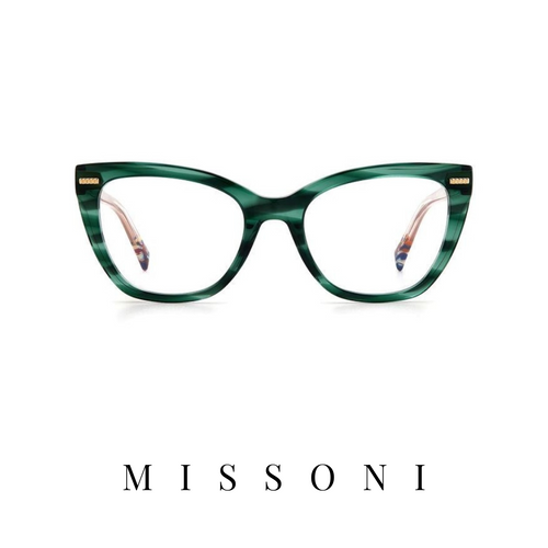 Missoni Eyewear - Cat-Eye - Transparent Striped Green/Nude