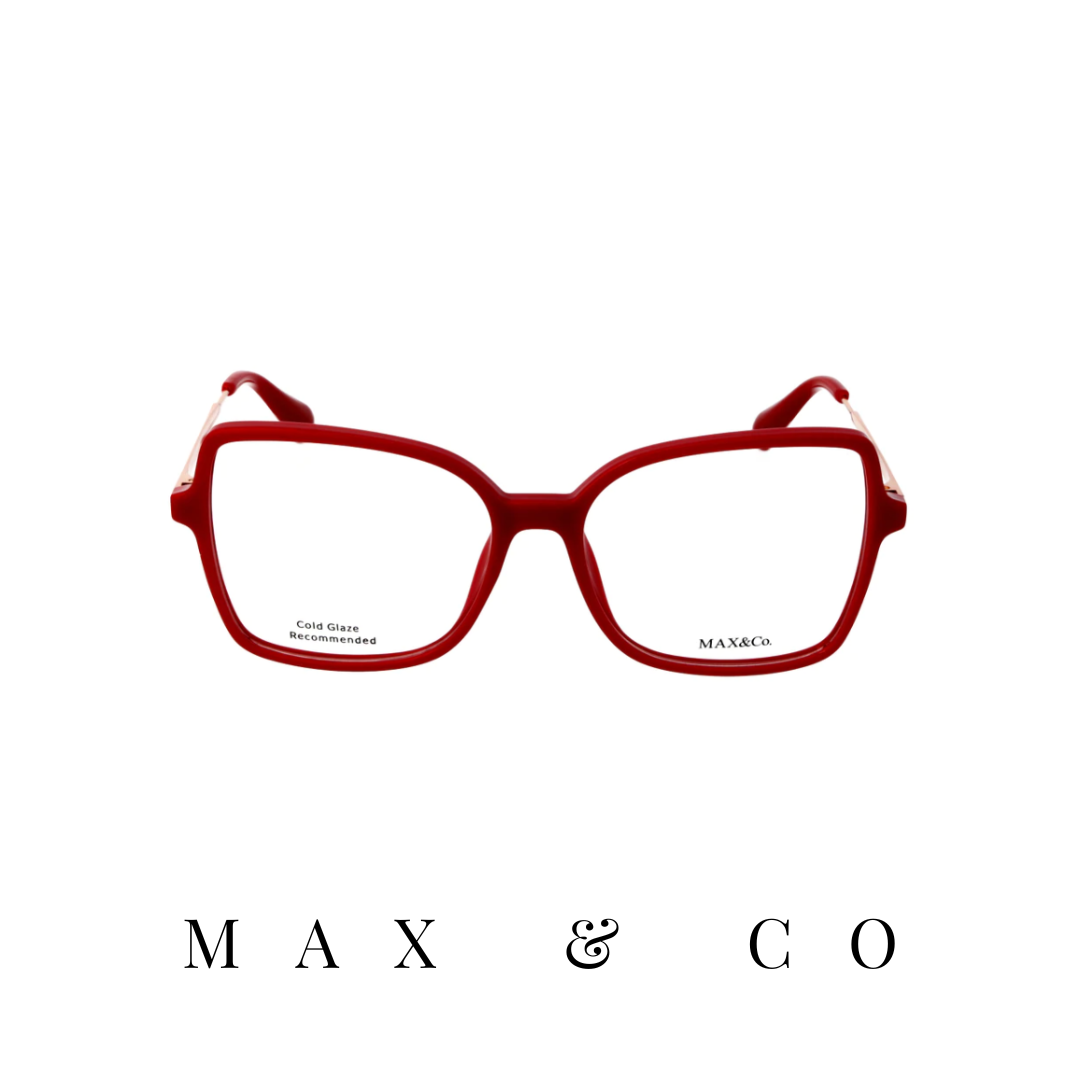 Max&Co. Eyewear - Oversized - Burgundy/Rose-Gold