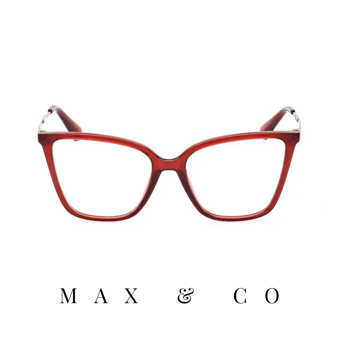 Max&Co. Eyewear - Oversized - Cat-Eye - Burgundy/Gold
