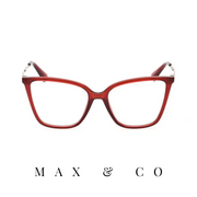 Max&Co. Eyewear - Oversized - Cat-Eye - Burgundy/Gold