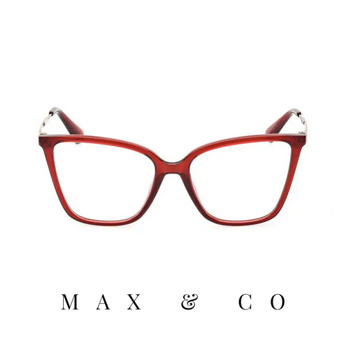 Max&Co. Eyewear - Oversized - Cat-Eye - Burgundy/Gold