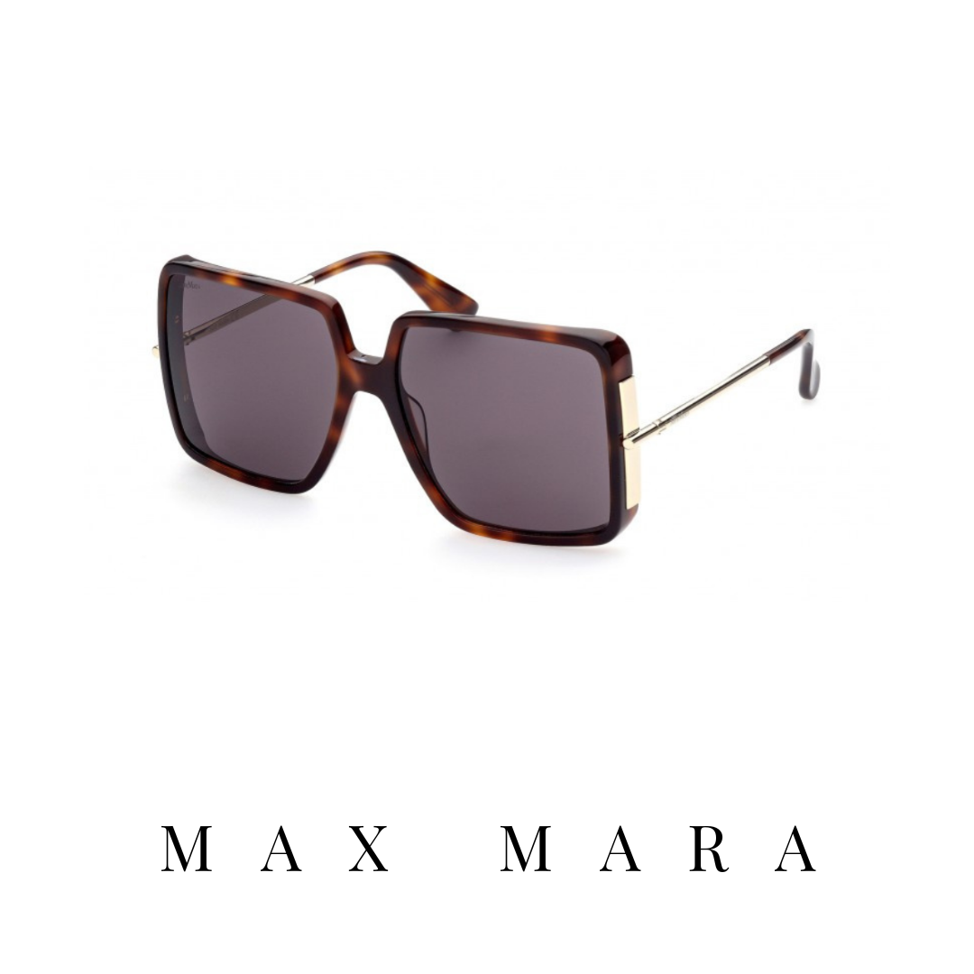 Max Mara - 'Malibu4' - Oversized - Square - Dark Havana/Gold