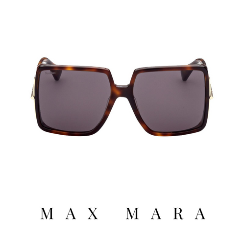 Max Mara - 'Malibu4' - Oversized - Square - Dark Havana/Gold