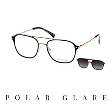 Polar Glare Eyewear - Pilot - Black/Gold - Clip-On
