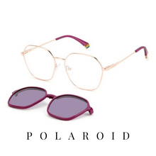 Polaroid Eyewear - Square - Rose-Gold&Purple - Clip-On