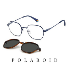 Polaroid Eyewear - Square - Unisex - Blue&Havana - Clip-On
