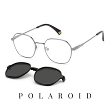 Polaroid Eyewear - Square - Unisex - Silver&Black - Clip-On