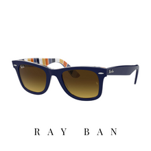 Ray Ban - 'Wayfarer' - Dark Blue/Striped Orange&Blue