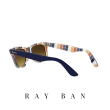 Ray Ban - 'Wayfarer' - Dark Blue/Striped Orange&Blue