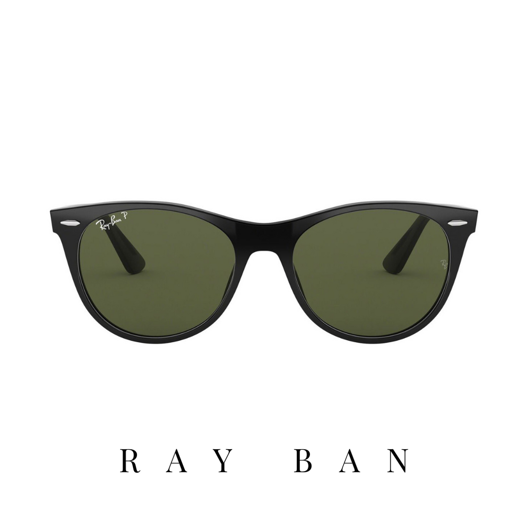 Ray Ban - 'Wayfarer II' - Unisex - Black&Green - Polarized