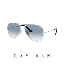 Ray Ban - 'Aviator Large Metal' - Unisex - Silver&Blue Gradient