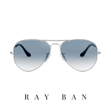 Ray Ban - 'Aviator Large Metal' - Unisex - Silver&Blue Gradient