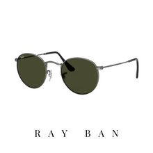 Ray Ban - 'Round Metal' - Unisex - Gunmetal&Green