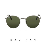 Ray Ban - 'Round Metal' - Unisex - Gunmetal&Green
