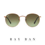 Ray Ban - 'Round Metal' - Unisex - Medium Bronze&Green Gradient