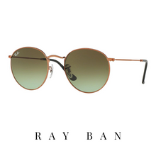 Ray Ban - 'Round Metal' - Unisex - Medium Bronze&Green Gradient